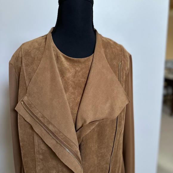 Calvin Klein Tan Faux Suede Dress w/Jacket - Picture 8 of 13